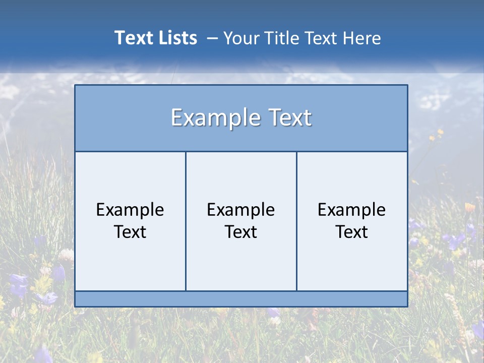 A Field Of Wildflowers With Mountains In The Background PowerPoint Template