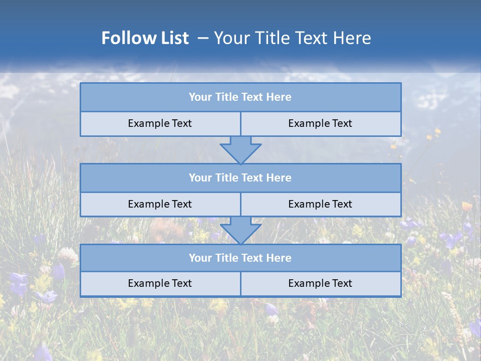A Field Of Wildflowers With Mountains In The Background PowerPoint Template