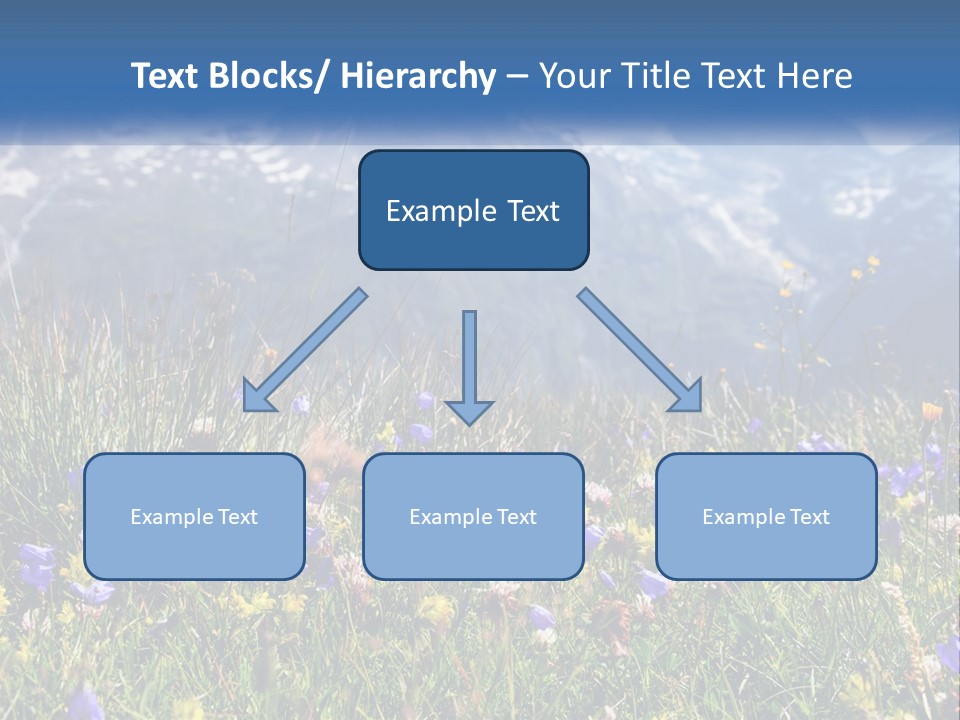 A Field Of Wildflowers With Mountains In The Background PowerPoint Template