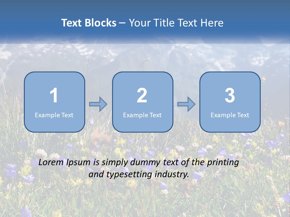 A Field Of Wildflowers With Mountains In The Background PowerPoint Template