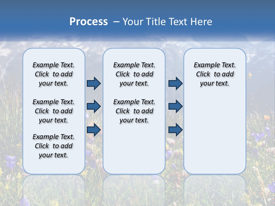 A Field Of Wildflowers With Mountains In The Background PowerPoint Template