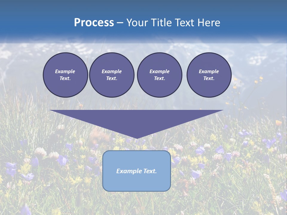 A Field Of Wildflowers With Mountains In The Background PowerPoint Template