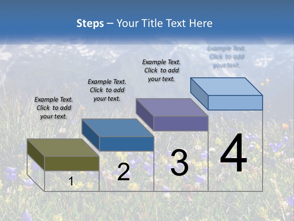A Field Of Wildflowers With Mountains In The Background PowerPoint Template