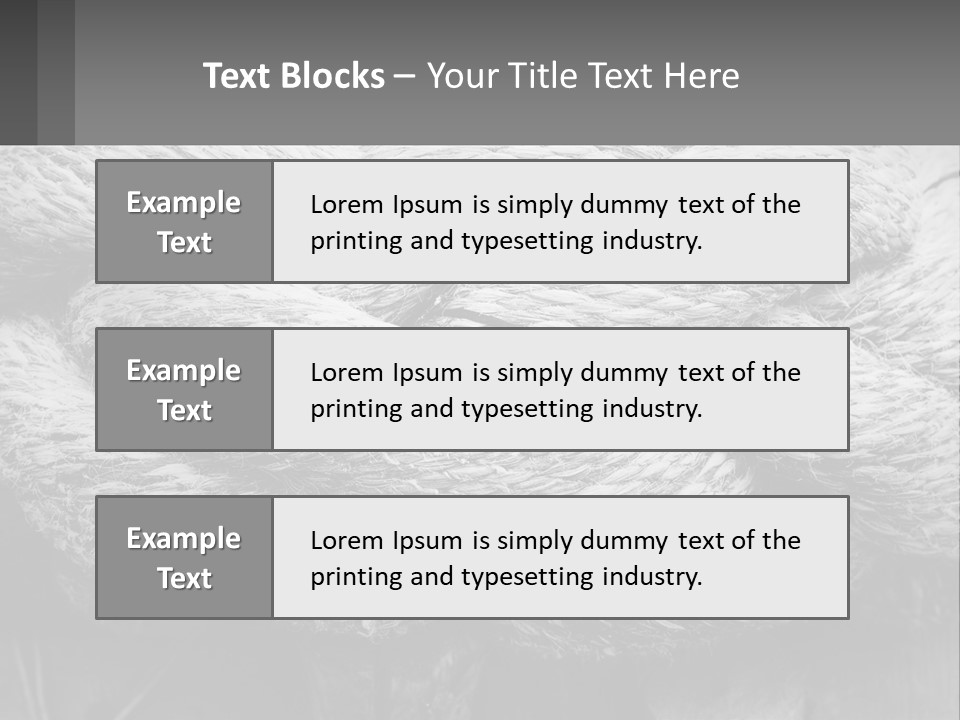 A Rope That Is Tied To A Wooden Post PowerPoint Template