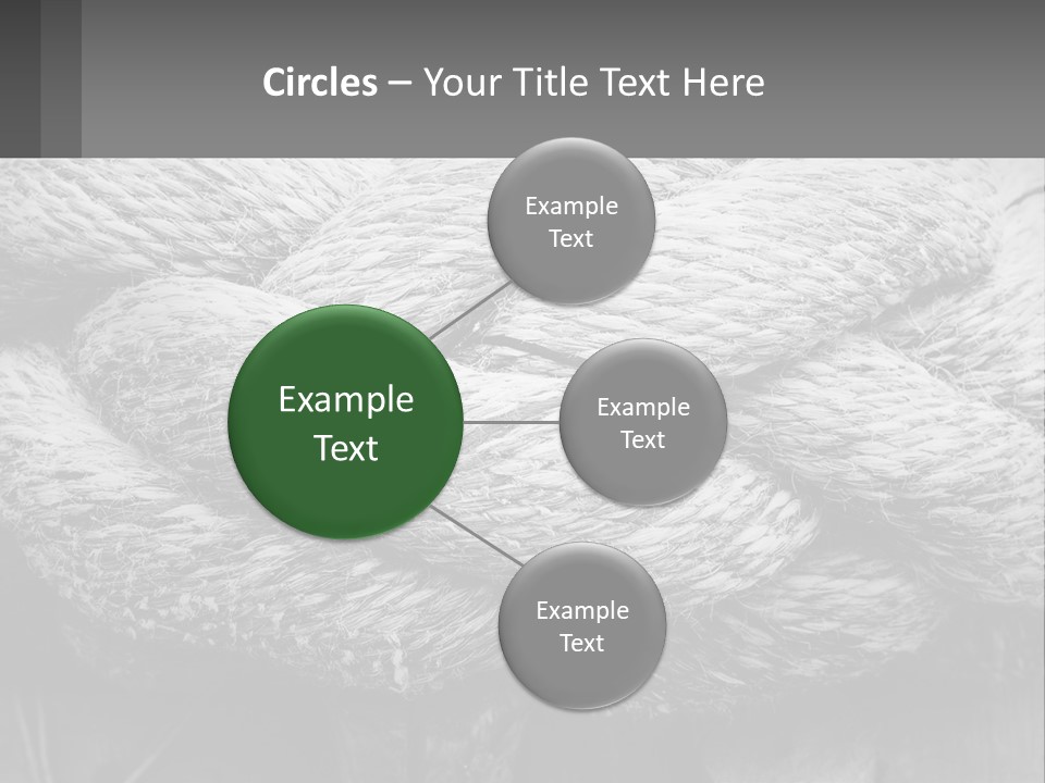 A Rope That Is Tied To A Wooden Post PowerPoint Template