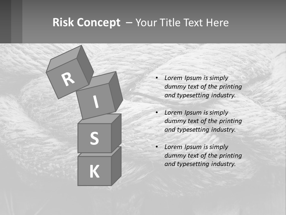 A Rope That Is Tied To A Wooden Post PowerPoint Template