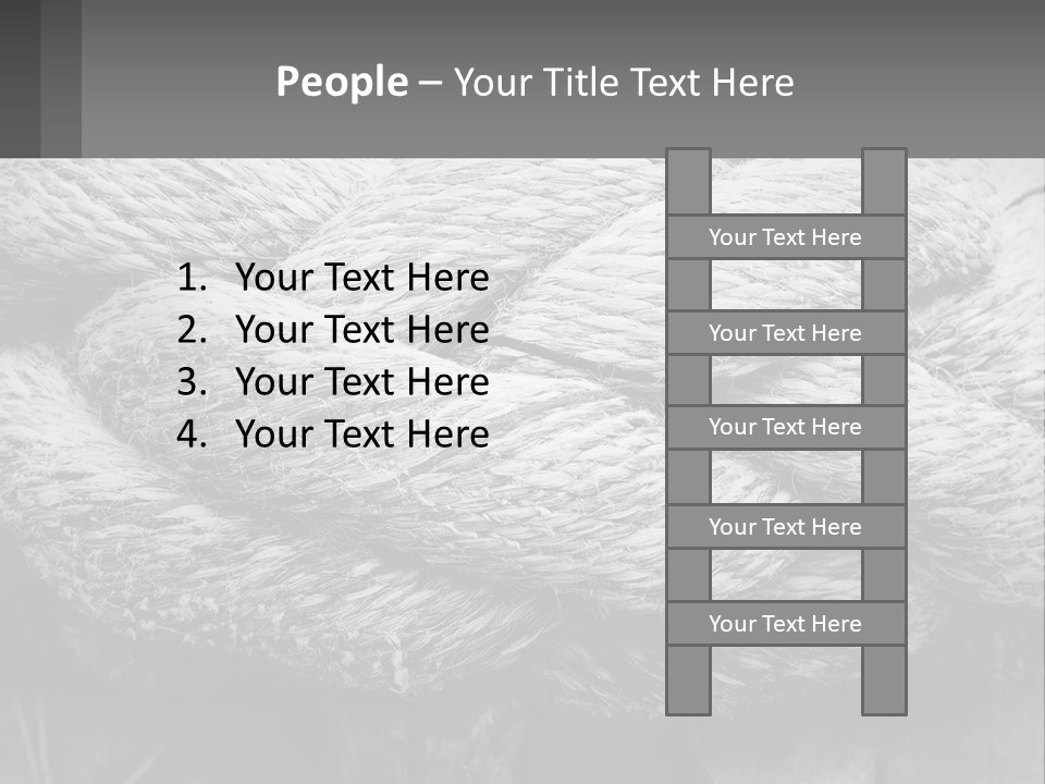 A Rope That Is Tied To A Wooden Post PowerPoint Template