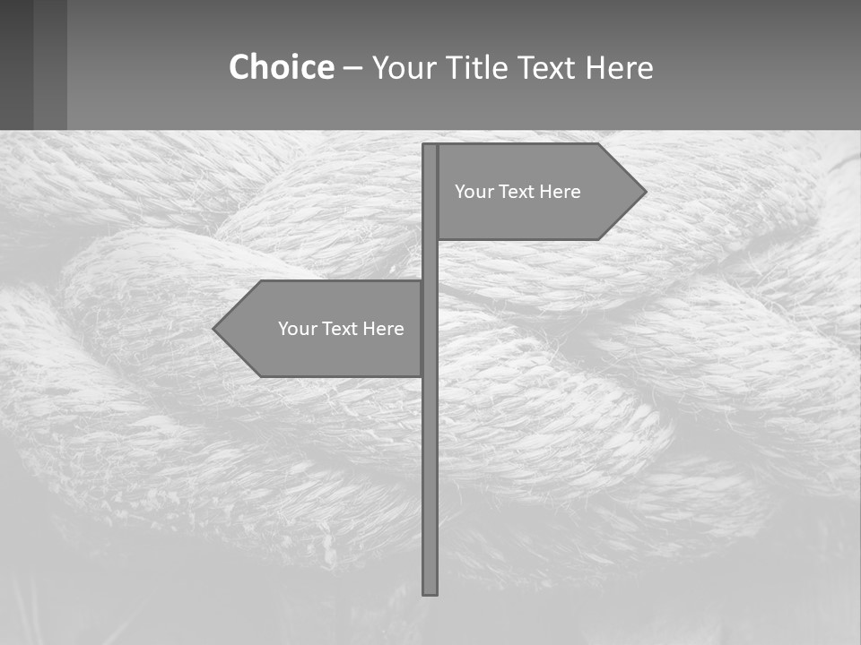 A Rope That Is Tied To A Wooden Post PowerPoint Template