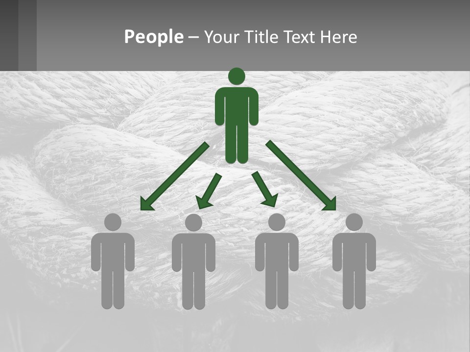 A Rope That Is Tied To A Wooden Post PowerPoint Template