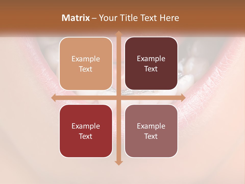 A Close Up Of A Person's Teeth With Braces PowerPoint Template