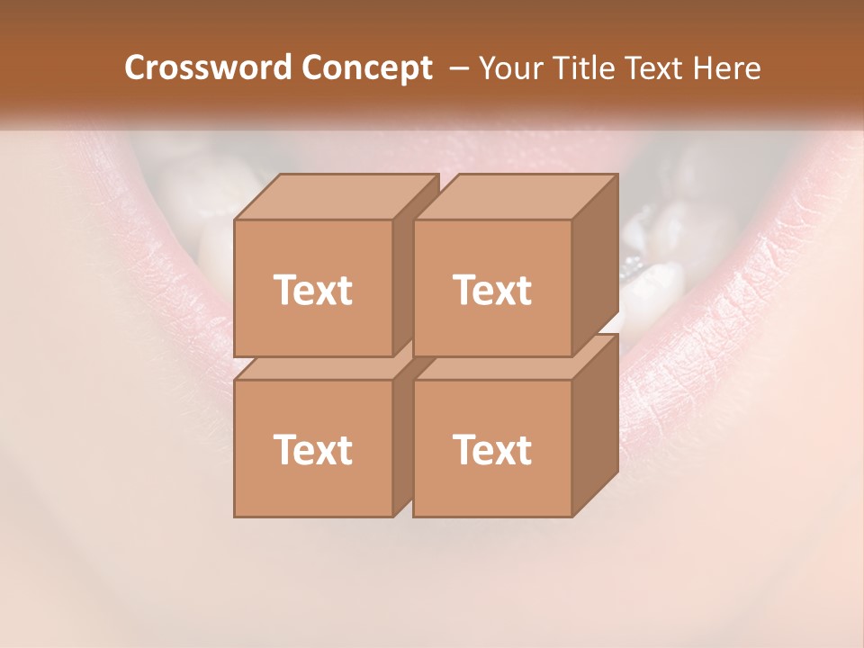 A Close Up Of A Person's Teeth With Braces PowerPoint Template