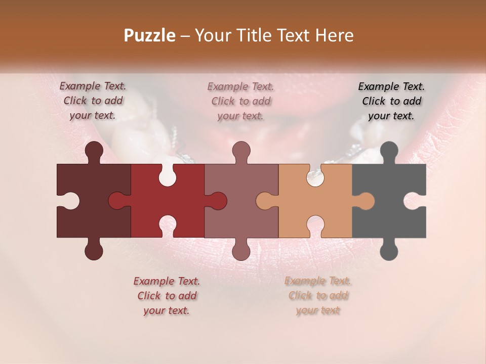 A Close Up Of A Person's Teeth With Braces PowerPoint Template