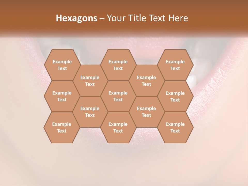 A Close Up Of A Person's Teeth With Braces PowerPoint Template