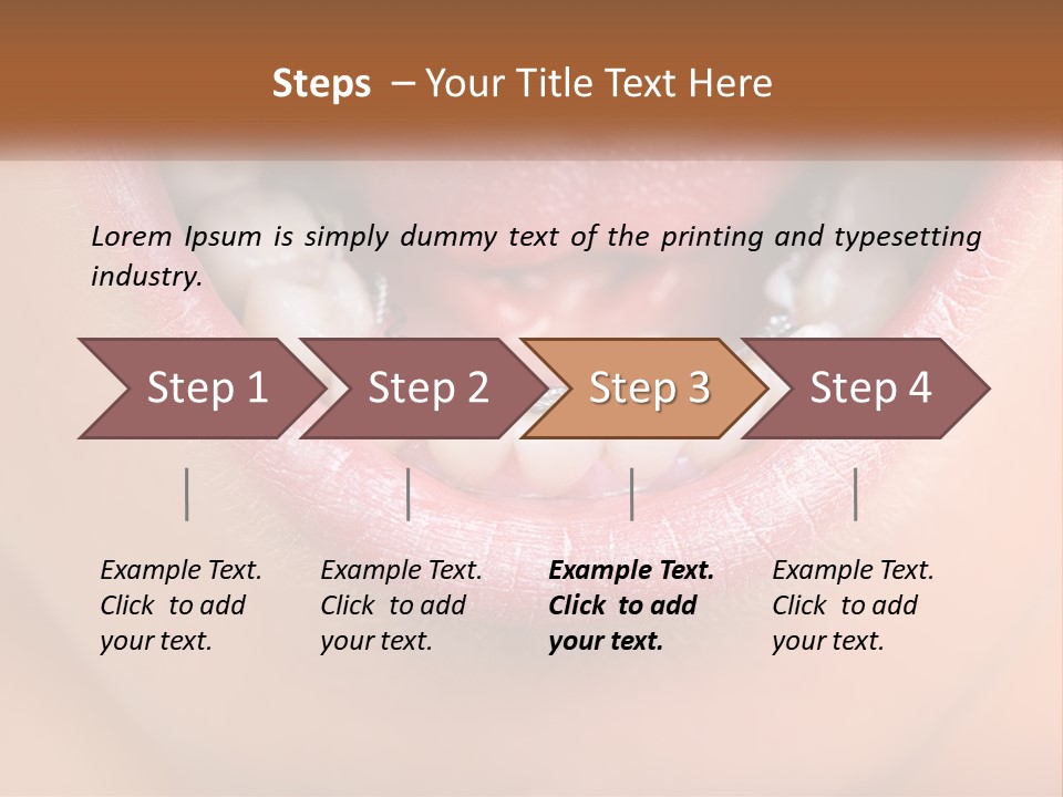 A Close Up Of A Person's Teeth With Braces PowerPoint Template
