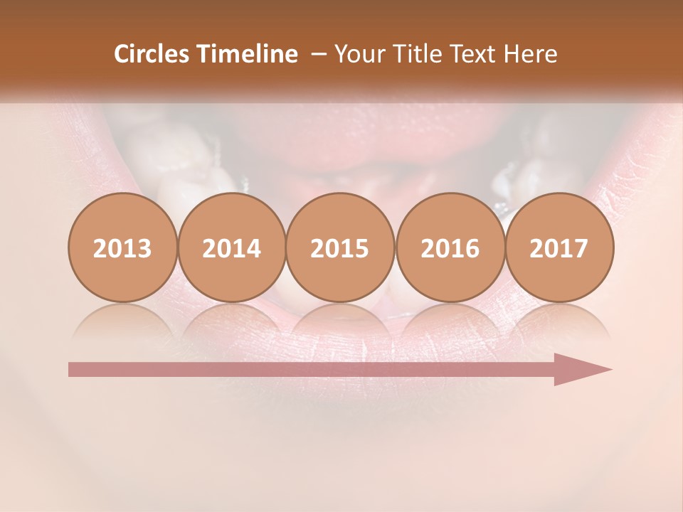 A Close Up Of A Person's Teeth With Braces PowerPoint Template