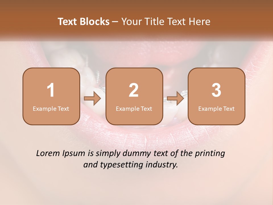 A Close Up Of A Person's Teeth With Braces PowerPoint Template