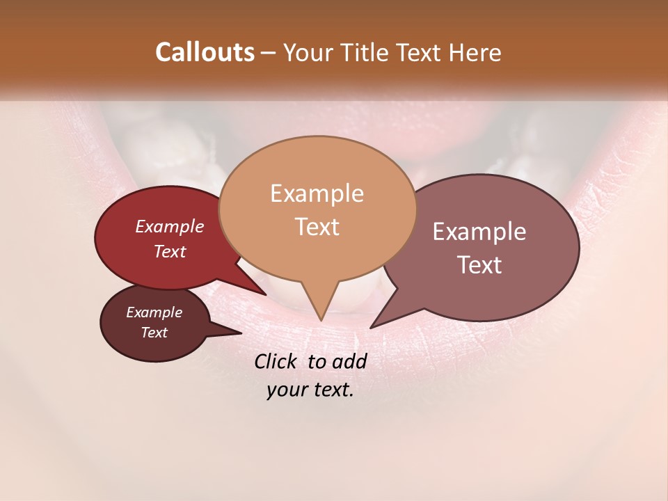A Close Up Of A Person's Teeth With Braces PowerPoint Template