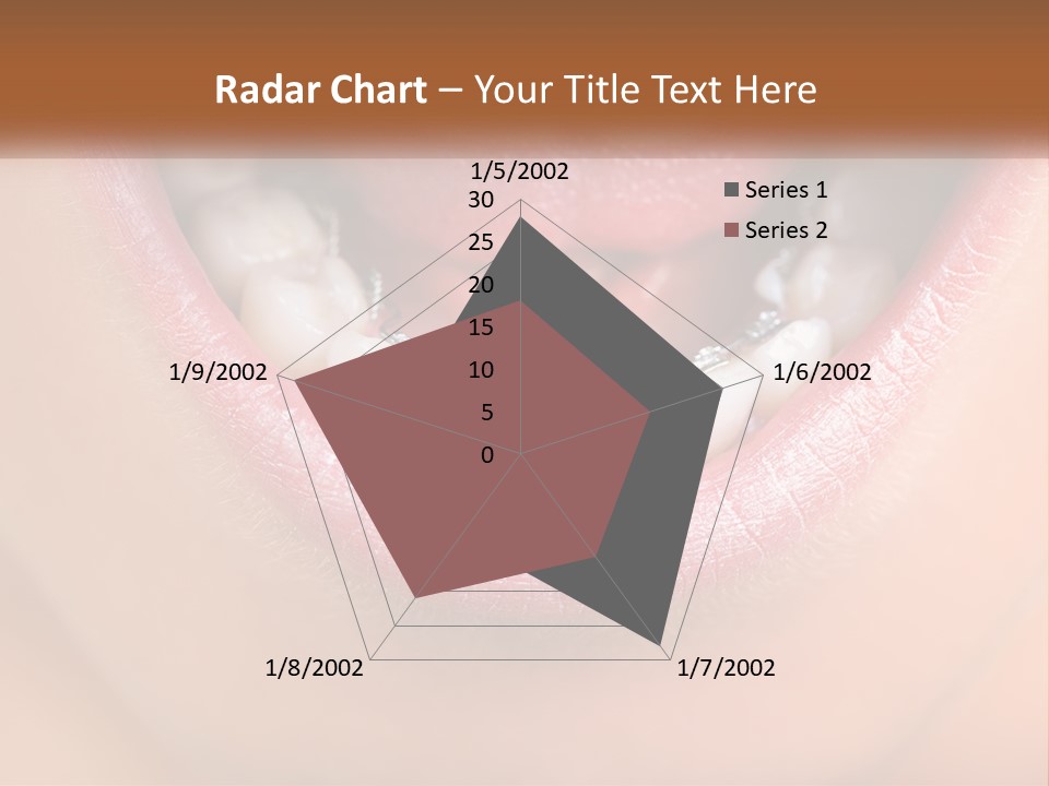 A Close Up Of A Person's Teeth With Braces PowerPoint Template