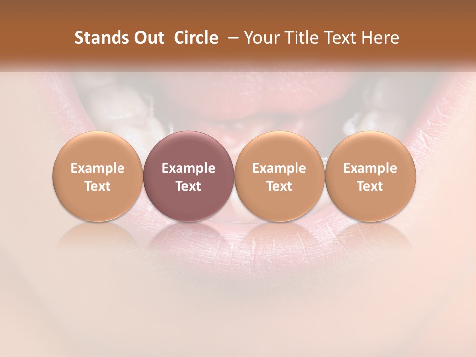 A Close Up Of A Person's Teeth With Braces PowerPoint Template