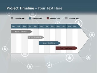 A Woman In A Business Suit Holding Her Hand Out To A Network Of People PowerPoint Template