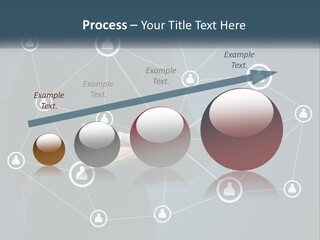 A Woman In A Business Suit Holding Her Hand Out To A Network Of People PowerPoint Template