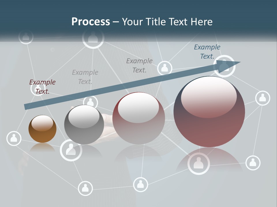 A Woman In A Business Suit Holding Her Hand Out To A Network Of People PowerPoint Template