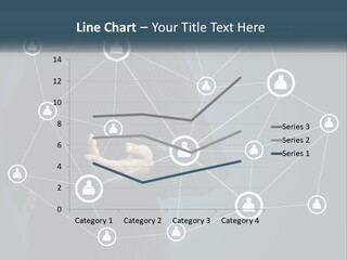 A Woman In A Business Suit Holding Her Hand Out To A Network Of People PowerPoint Template