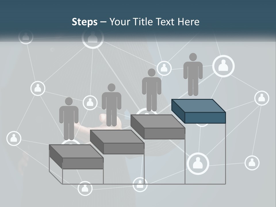 A Woman In A Business Suit Holding Her Hand Out To A Network Of People PowerPoint Template