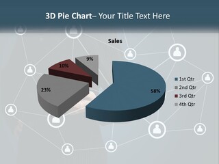 A Woman In A Business Suit Holding Her Hand Out To A Network Of People PowerPoint Template