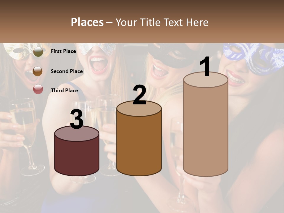 A Group Of Women Holding Glasses Of Champagne PowerPoint Template