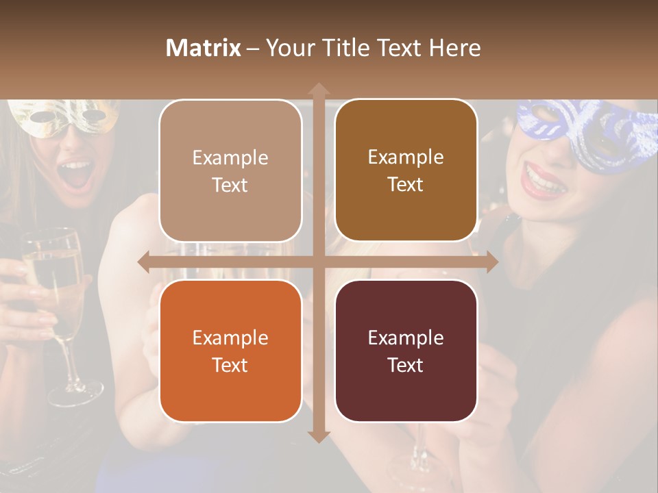 A Group Of Women Holding Glasses Of Champagne PowerPoint Template