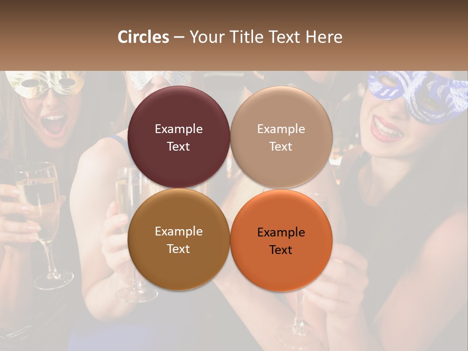 A Group Of Women Holding Glasses Of Champagne PowerPoint Template