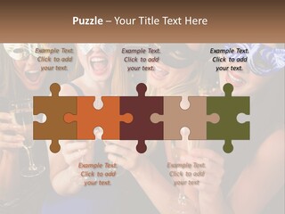 A Group Of Women Holding Glasses Of Champagne PowerPoint Template