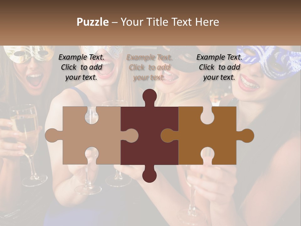 A Group Of Women Holding Glasses Of Champagne PowerPoint Template