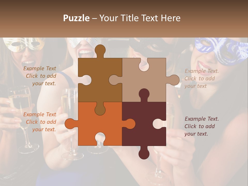 A Group Of Women Holding Glasses Of Champagne PowerPoint Template