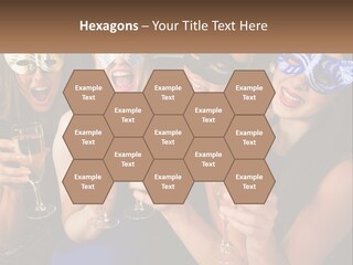 A Group Of Women Holding Glasses Of Champagne PowerPoint Template