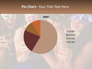 A Group Of Women Holding Glasses Of Champagne PowerPoint Template