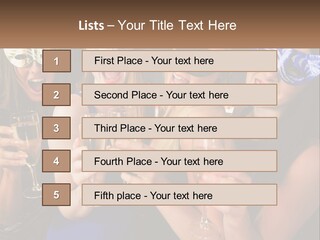 A Group Of Women Holding Glasses Of Champagne PowerPoint Template