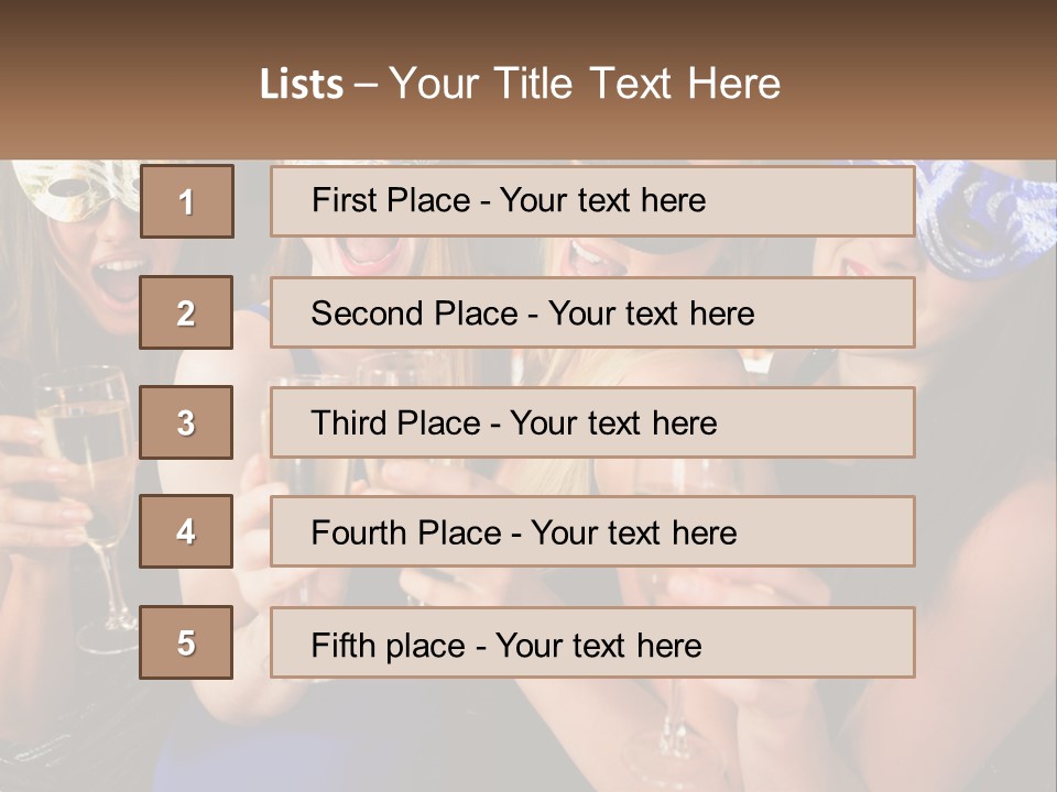 A Group Of Women Holding Glasses Of Champagne PowerPoint Template
