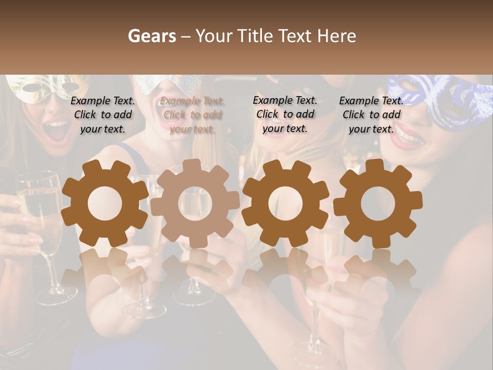 A Group Of Women Holding Glasses Of Champagne PowerPoint Template