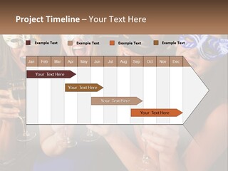 A Group Of Women Holding Glasses Of Champagne PowerPoint Template