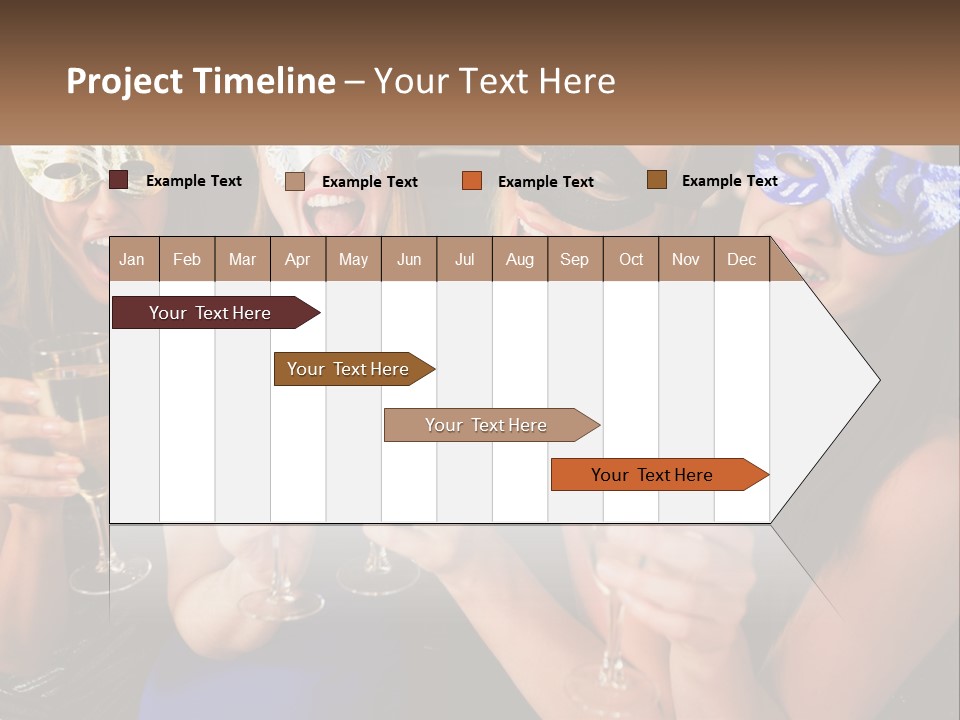 A Group Of Women Holding Glasses Of Champagne PowerPoint Template