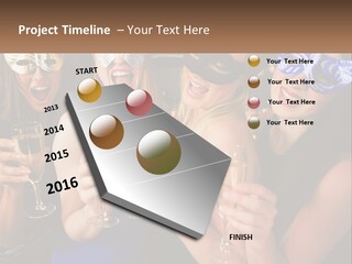 A Group Of Women Holding Glasses Of Champagne PowerPoint Template