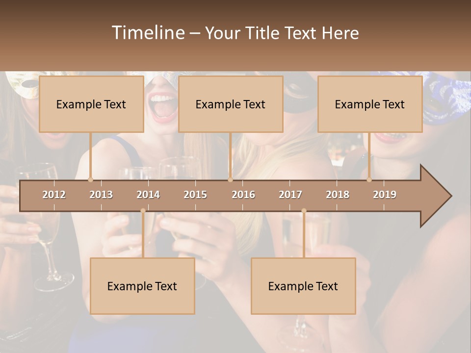 A Group Of Women Holding Glasses Of Champagne PowerPoint Template