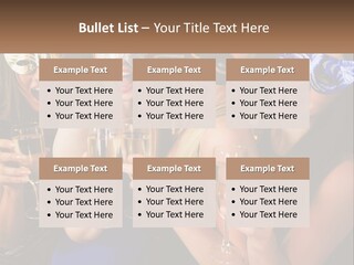 A Group Of Women Holding Glasses Of Champagne PowerPoint Template