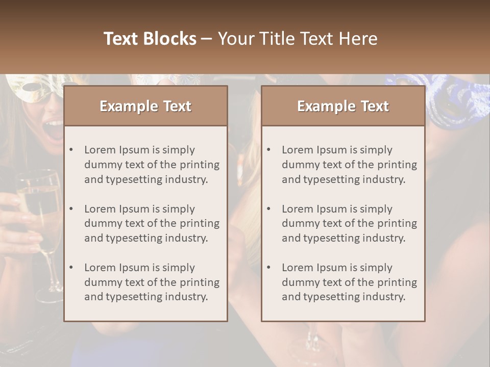 A Group Of Women Holding Glasses Of Champagne PowerPoint Template