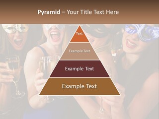 A Group Of Women Holding Glasses Of Champagne PowerPoint Template