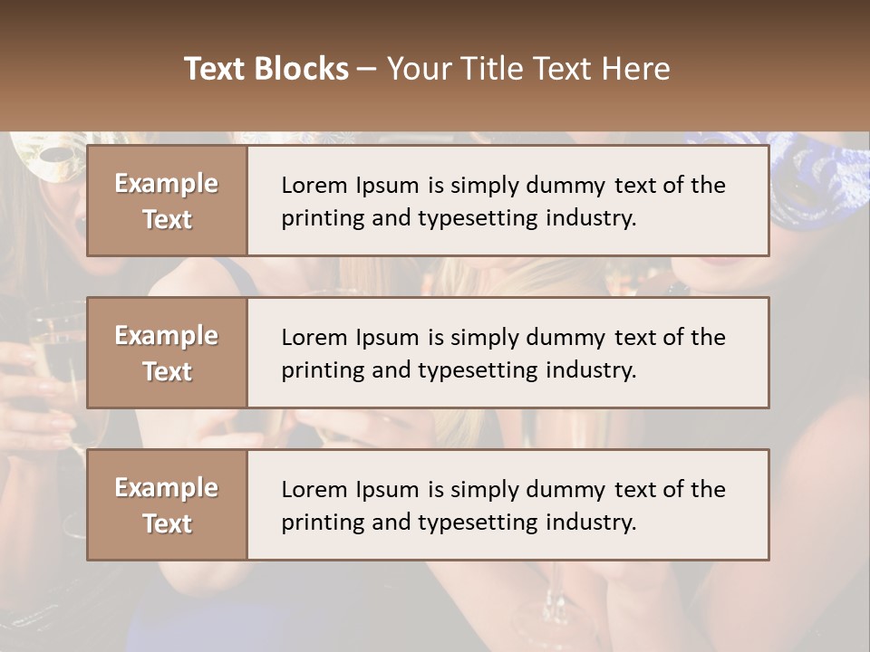 A Group Of Women Holding Glasses Of Champagne PowerPoint Template