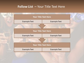 A Group Of Women Holding Glasses Of Champagne PowerPoint Template