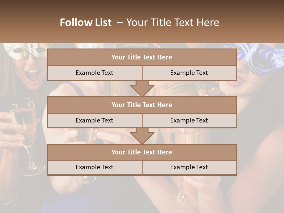 A Group Of Women Holding Glasses Of Champagne PowerPoint Template